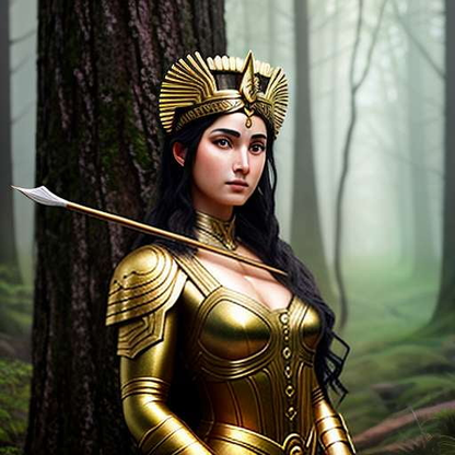 Greek Mythology Huntress Midjourney Image Prompt - Socialdraft