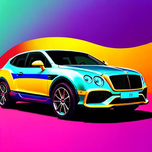"Rainbow Bacalar" - Custom Midjourney Prompt for Bentley Color Inspiration - Socialdraft