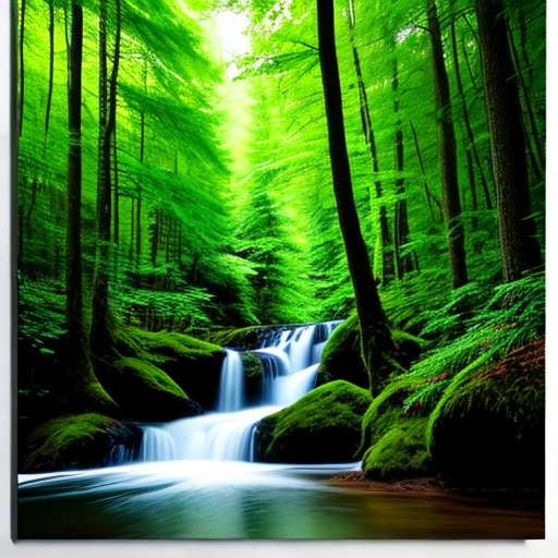 Forest Waterfall Midjourney Prompt: Create Your Own Serene Nature Scene - Socialdraft