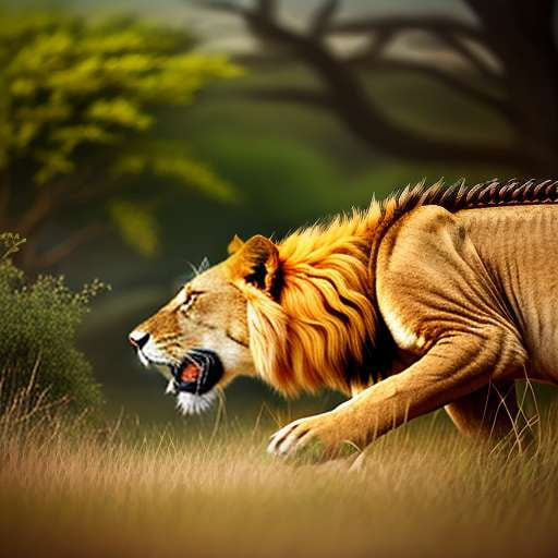 Lion vs Crocodile Midjourney Image Prompt - Socialdraft