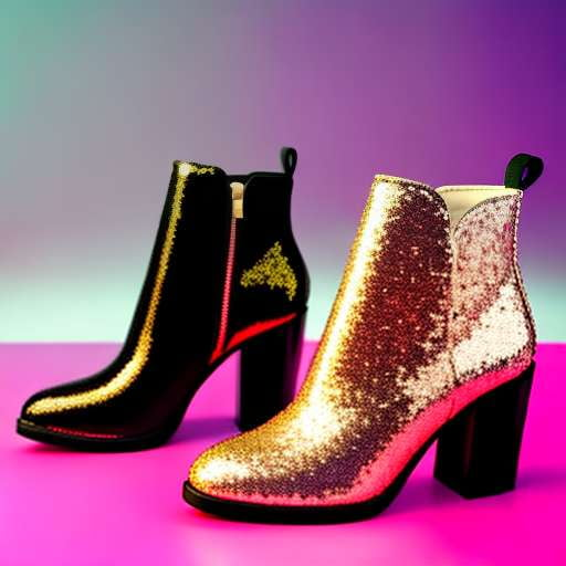 Sequin Midjourney Booties - Customizable Shoe Design Prompt - Socialdraft