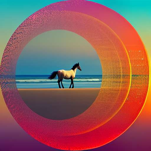 Mandala Horse Beach Sunset Midjourney Prompt: Create and Customize Your Own! - Socialdraft