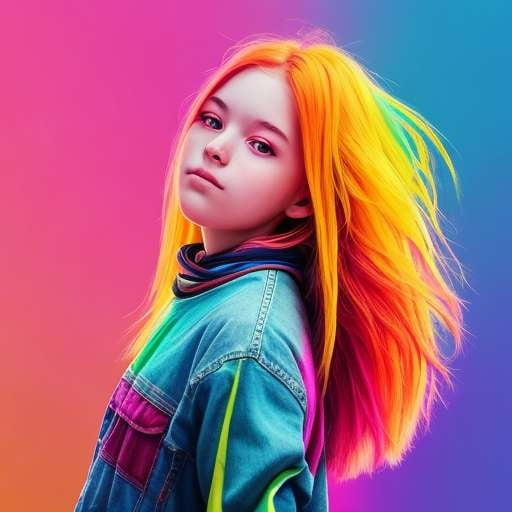 Colorful Girl Portraits - Midjourney Prompt Collection - Socialdraft