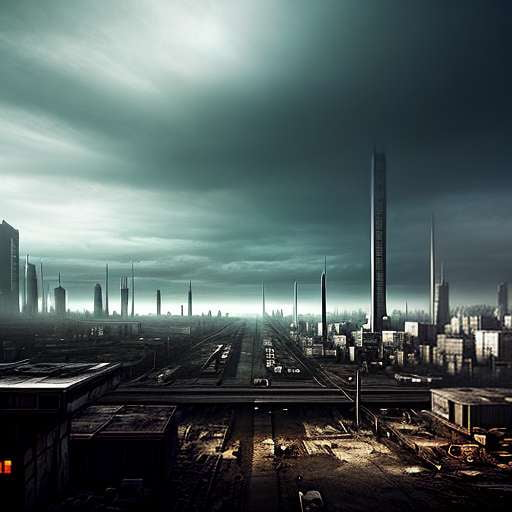 Post-Apocalyptic Cityscape Midjourney Generator - Socialdraft
