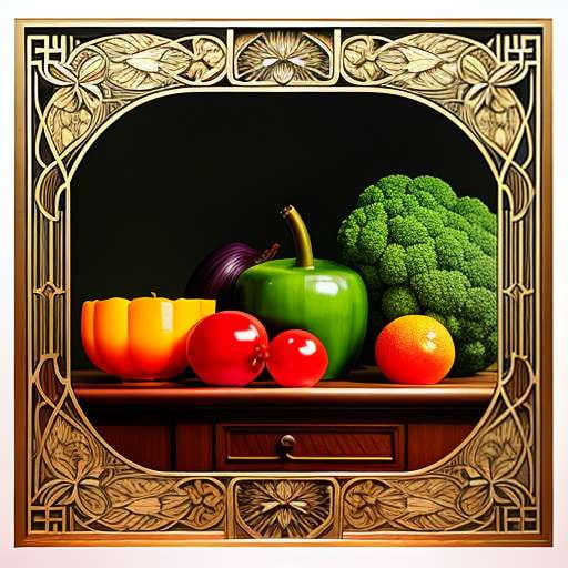 Art Nouveau Fruit and Veggie Midjourney Prompt: Create Your Own Masterpiece - Socialdraft
