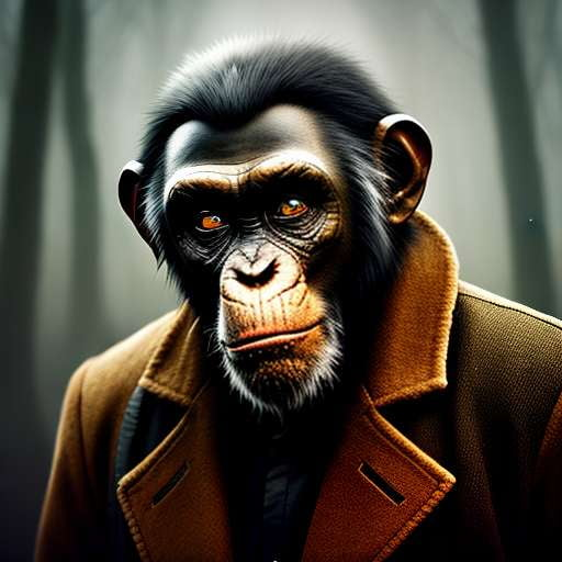 Chimpanzee Zombie Costume Midjourney Prompt - Customizable Image Generation - Socialdraft
