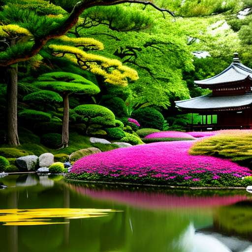 Japanese Garden Midjourney Prompt for Unique and personalized painting - Socialdraft