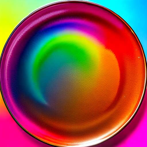 Rainbow Plate Midjourney Image Prompt for Custom Creations - Socialdraft