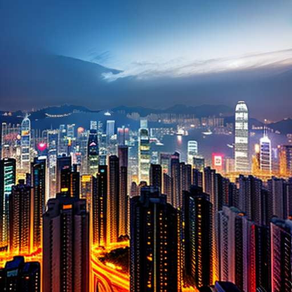 "Hong Kong Skyline Midjourney Prompt - Create Your Own Cityscape" - Socialdraft
