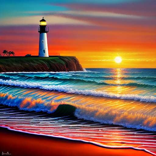 "Beach Bonfire Lighthouse" Midjourney Prompt for Unique Text-to-Image Creation - Socialdraft
