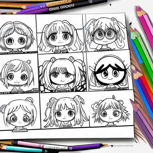 Chibi Coloring Pages with Multiple Expressions - Fun and Adorable! - Socialdraft