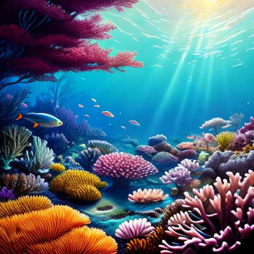 Coral Reef Sunset Art Prompt - Create Your Own Masterpiece - Socialdraft