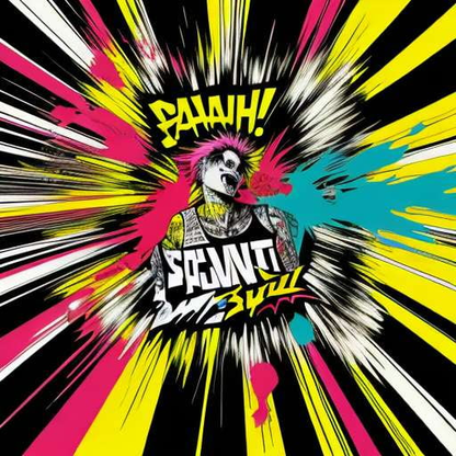 Midjourney Punk Comic Book Action: Paint Splatter Edition - Socialdraft