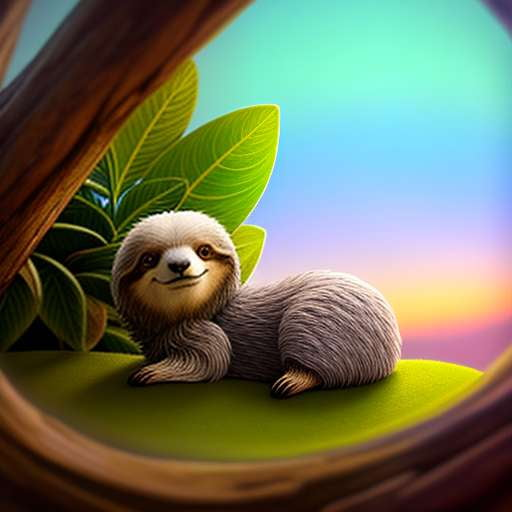 Midjourney Lazy Sloth in Bed Customizable Prompt - Socialdraft