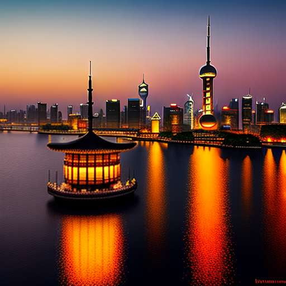 Bund Riverside Midjourney Prompt - Artistic Shanghai Scene - Socialdraft