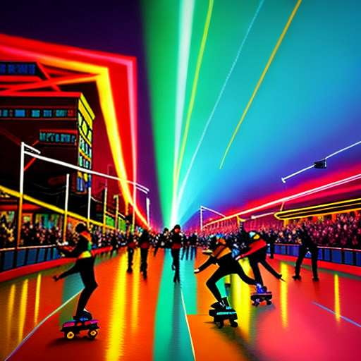 Roller Skating Line Dance Midjourney Prompt - Customizable Image Generation - Socialdraft
