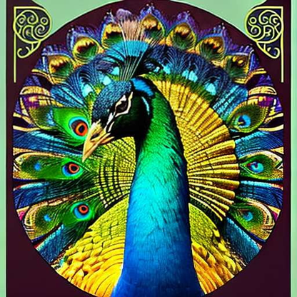 Peacock Majesty Midjourney Prompt - Text-to-Image Art Generator - Socialdraft