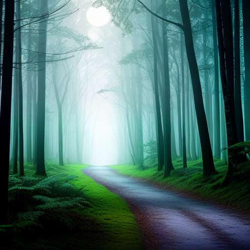 Full Moon Forest Midjourney Prompt - Customizable Text-to-Image Creation for Your Own Enchanted Forest Art - Socialdraft