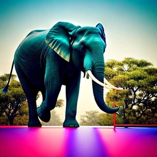 "Customizable Midjourney Prompt: Elephant Tightrope Balancing" - Socialdraft