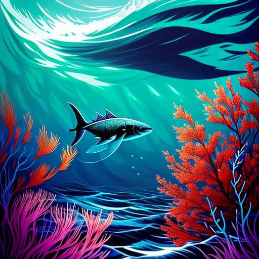 Sea Creature Midjourney Illustration Prompts - Socialdraft