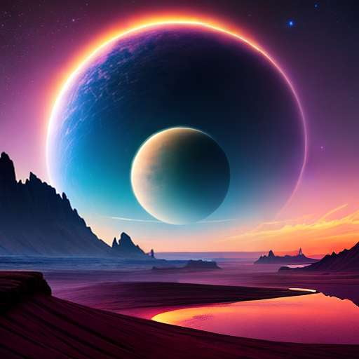 Alien Sunrise Planets Midjourney Prompt - Socialdraft