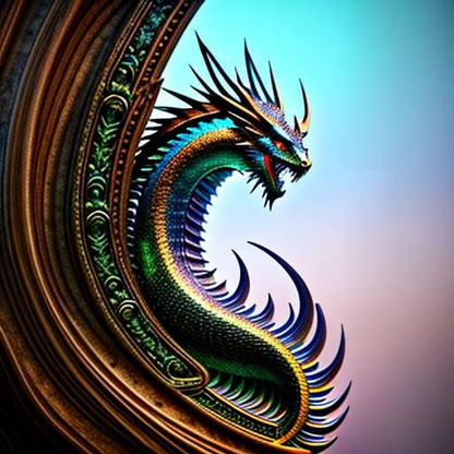 Mystic Dragon Customizable Image Prompt for Midjourney Art Creation - Socialdraft