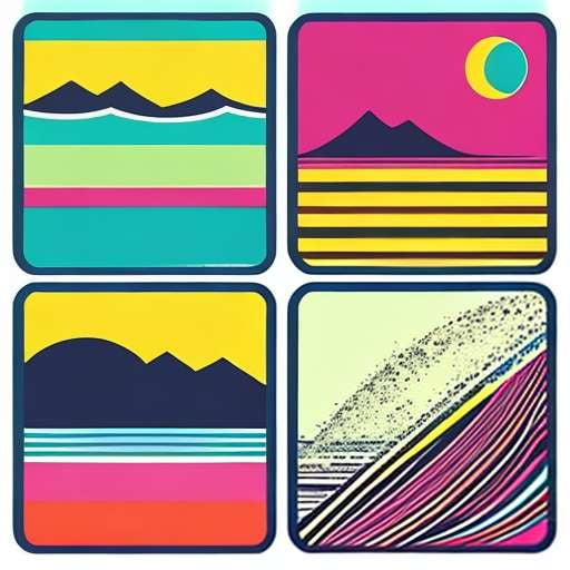 Beach and Surfing Midjourney Stickers: Create Custom Waves - Socialdraft
