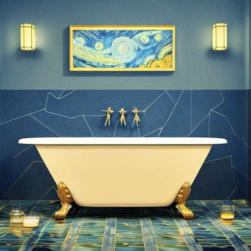 Midjourney Prompts: Starry Night Bathrooms - Customizable Text-to-Image Templates - Socialdraft