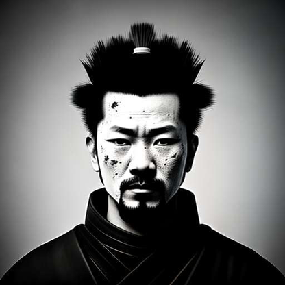 Samurai Portrait Midjourney Prompt - Customizable Japanese Warrior Art - Socialdraft