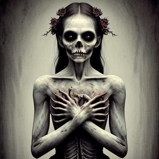 Midjourney prompt for custom Zombie Cadaver Ballerina artwork - Socialdraft