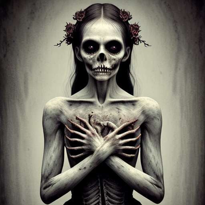 Midjourney prompt for custom Zombie Cadaver Ballerina artwork - Socialdraft