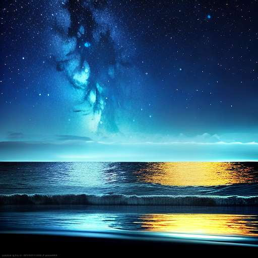 Starry Sea: Ocean View Midjourney Prompt - Socialdraft