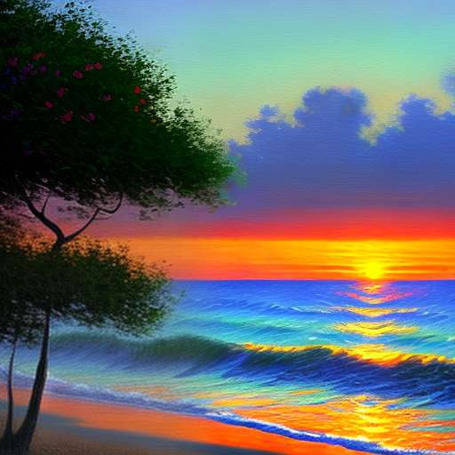 Ocean Sunset Midjourney Prompt - Create your own breathtaking sunset scene - Socialdraft