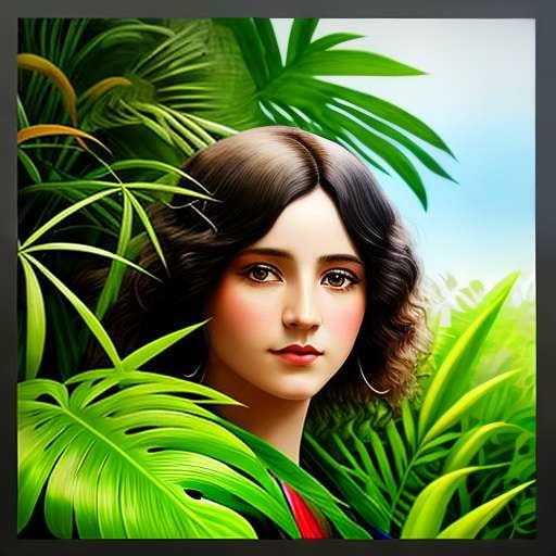 Tropical Jungle Portrait Midjourney Generator for Custom Art - Socialdraft