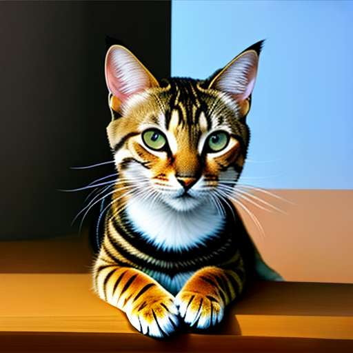 Toyger Cat Crying Midjourney Image Prompt for Unique Art Creation - Socialdraft