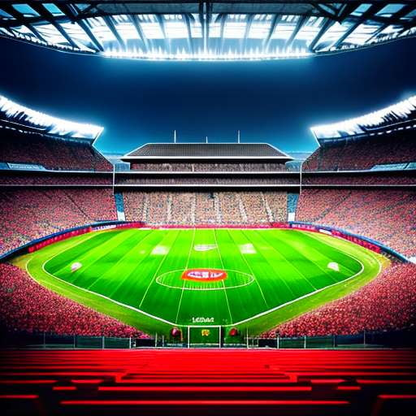 Unconventional Football Stadium Midjourney Prompt - Unique Customizable Artwork for Home Decor and Inspiration - Socialdraft