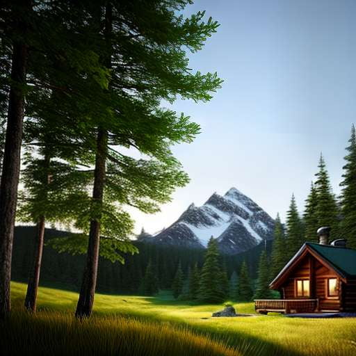 Mountain Cabin Midjourney Prompt - Create Stunning Scenic Landscapes - Socialdraft