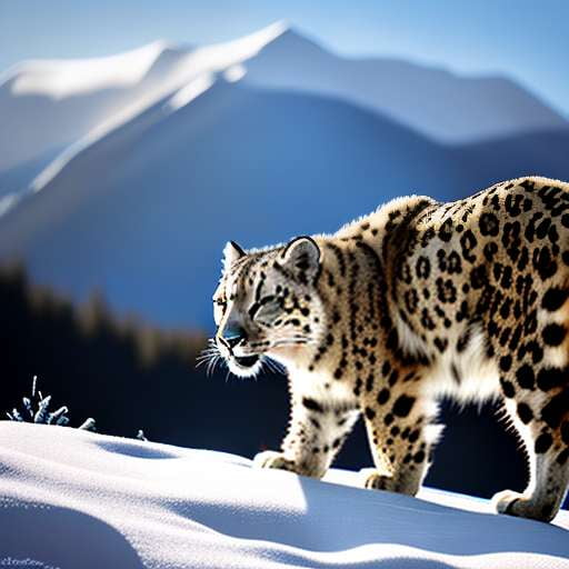 Snow Leopard Midjourney Prompt - Customizable Text-to-Image Creation - Socialdraft