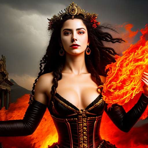 Fiery Fury Goddess Image Prompt - Midjourney - Socialdraft