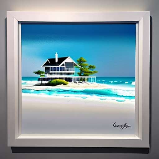 Beach House Watercolor Midjourney Prompt: Create Your Own Coastal Retreat - Socialdraft