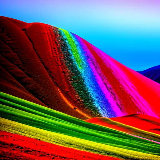 Rainbow Mountain Midjourney Image Creation Prompt - Socialdraft