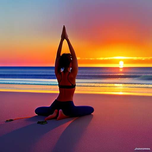 Sunrise Yoga Beach: Custom Midjourney Prompt for Image Generation - Socialdraft