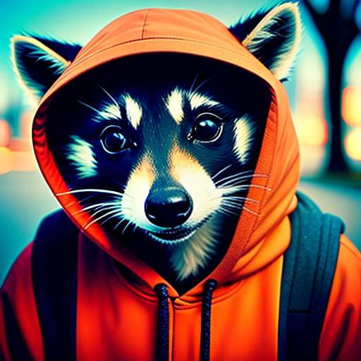 Raccoon Hoodie Midjourney Prompt: Create Your Own Cute Critter Art - Socialdraft