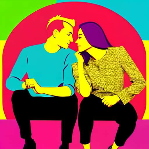 Pop Art Couple Portrait Midjourney Prompt - Create Your Own Warhol-Inspired Art Piece! - Socialdraft