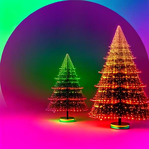 Christmas Lights Hologram Midjourney Prompt - Socialdraft