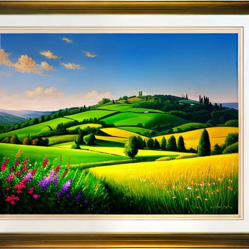 Le Marche Countryside Midjourney Print - Customizable Italian Landscape Art Prompt - Socialdraft