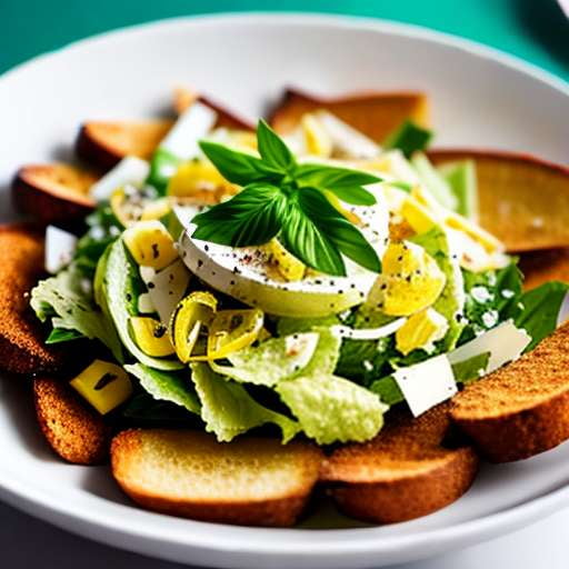 Caesar Salad Midjourney: Customizable Recipe with Lemon Garlic Dressing - Socialdraft
