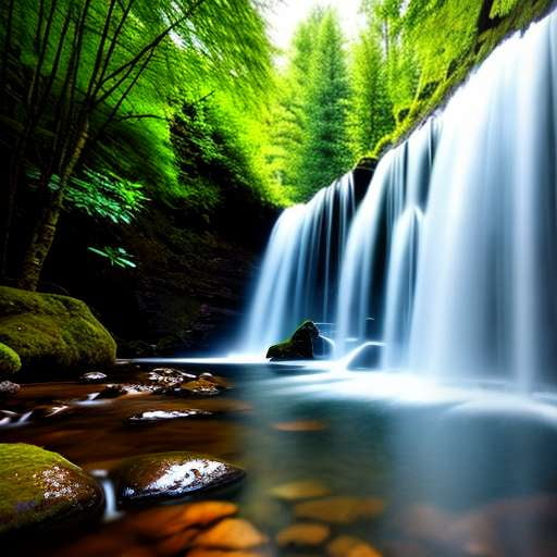 "Rustic Waterfall Retreat" Midjourney Prompt for Stunning Outdoor Artistic Creations - Socialdraft
