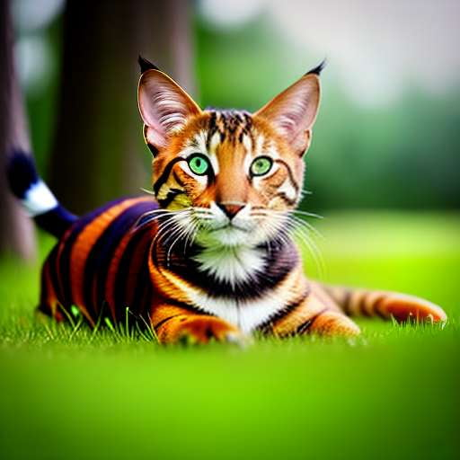 Toyger Cat in the Grass Midjourney Prompts for Custom Image Generation - Socialdraft