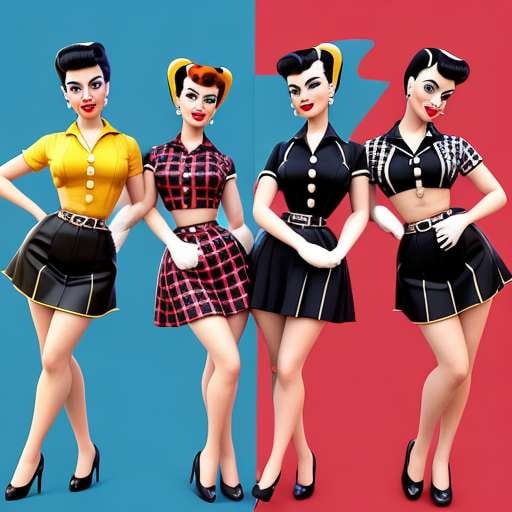 Rockabilly 1950s Avatar Creation Prompt - Customizable Text-to-Image Model - Socialdraft